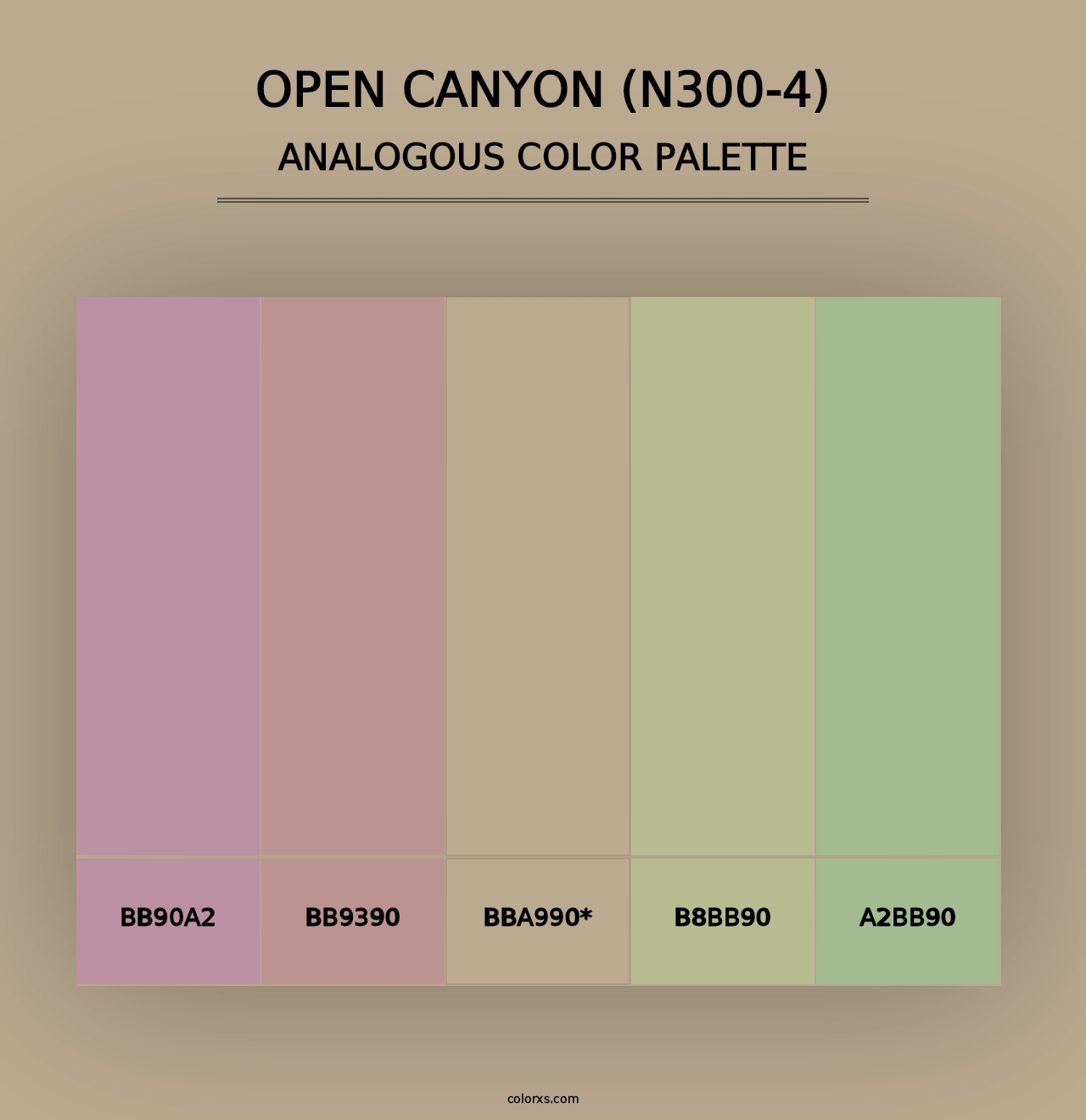 Open Canyon (N300-4) - Analogous Color Palette