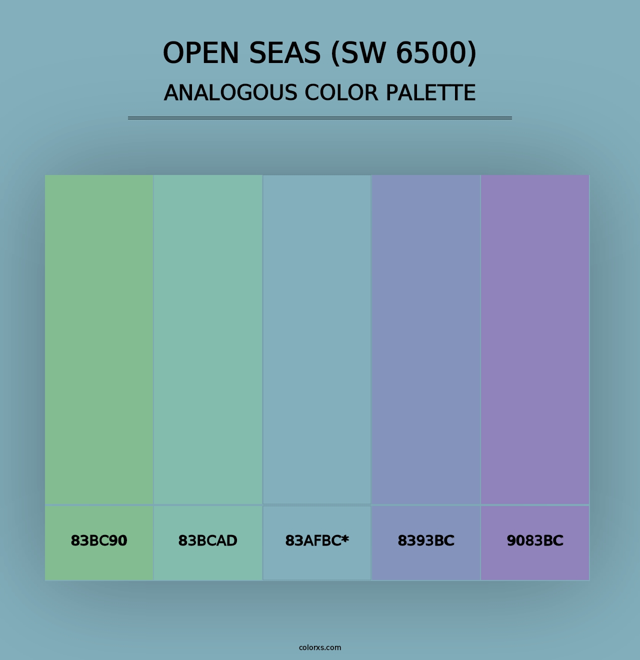 Open Seas (SW 6500) - Analogous Color Palette