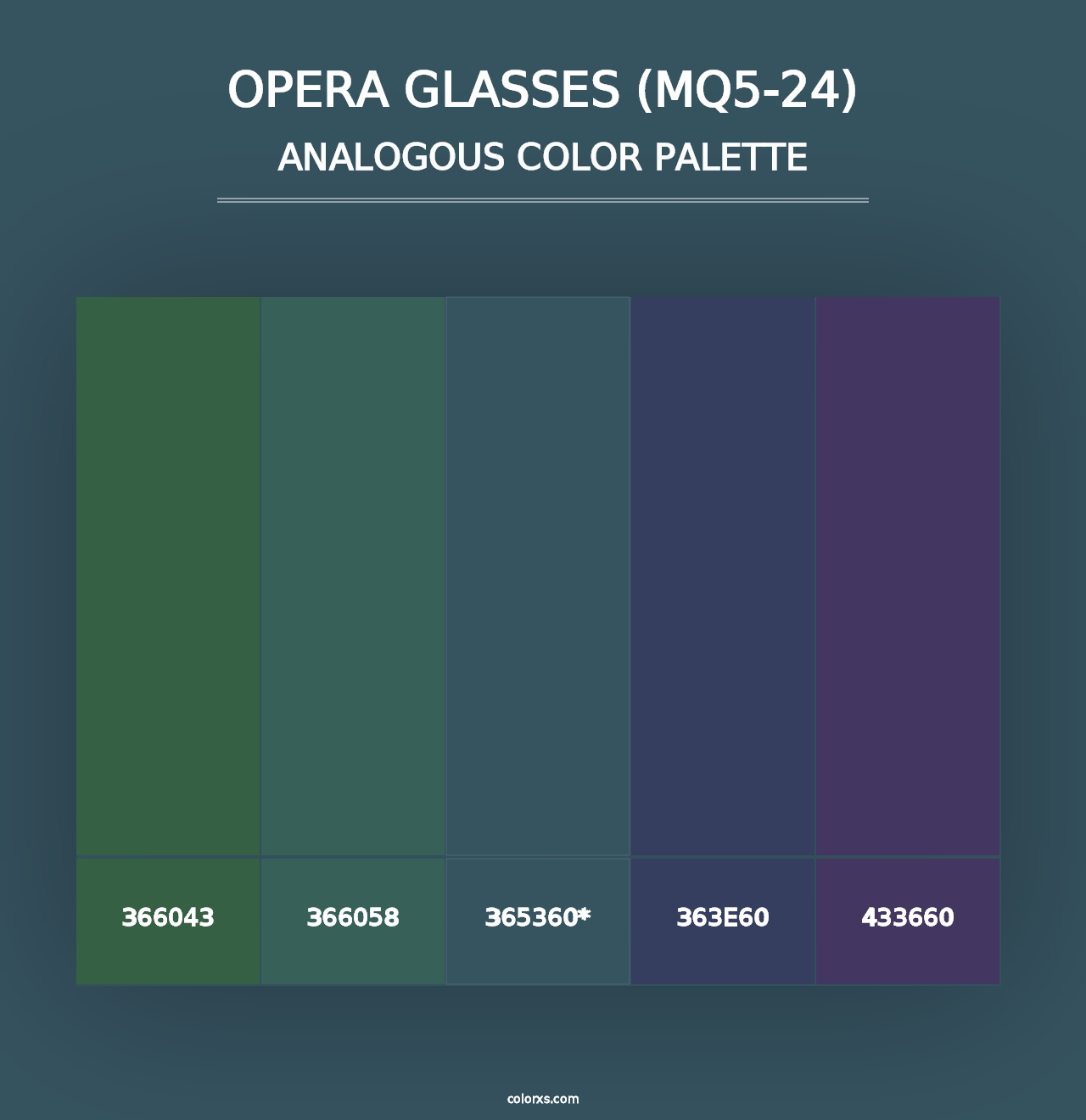 Opera Glasses (MQ5-24) - Analogous Color Palette