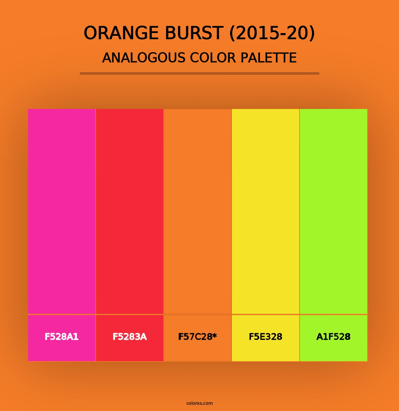 Orange Burst (2015-20) - Analogous Color Palette