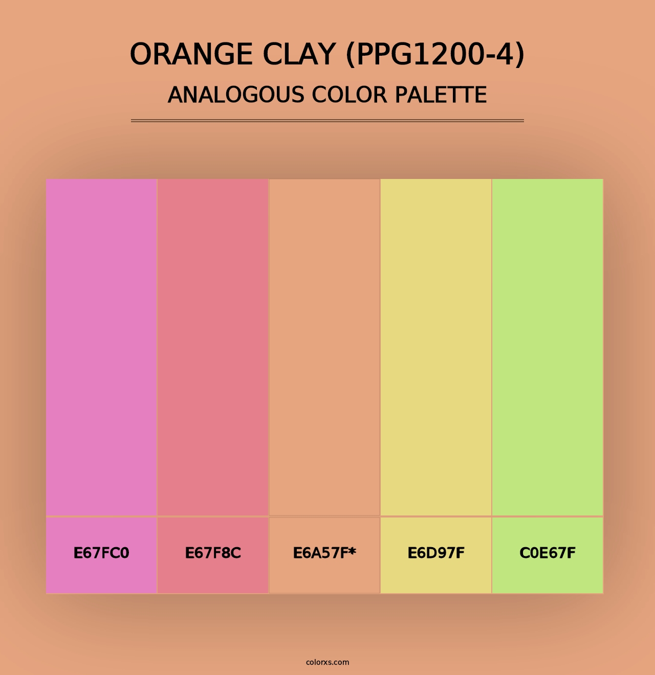 Orange Clay (PPG1200-4) - Analogous Color Palette