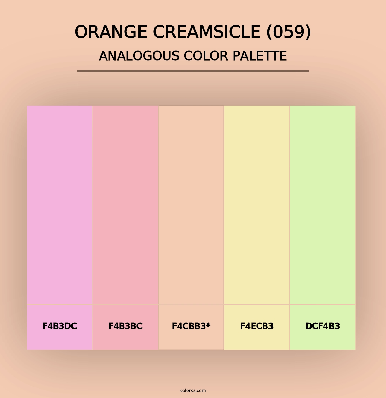 Orange Creamsicle (059) - Analogous Color Palette