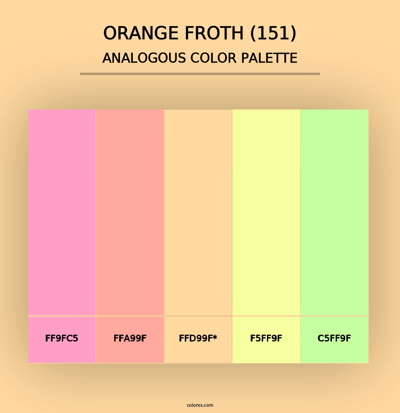 Orange Froth (151) - Analogous Color Palette