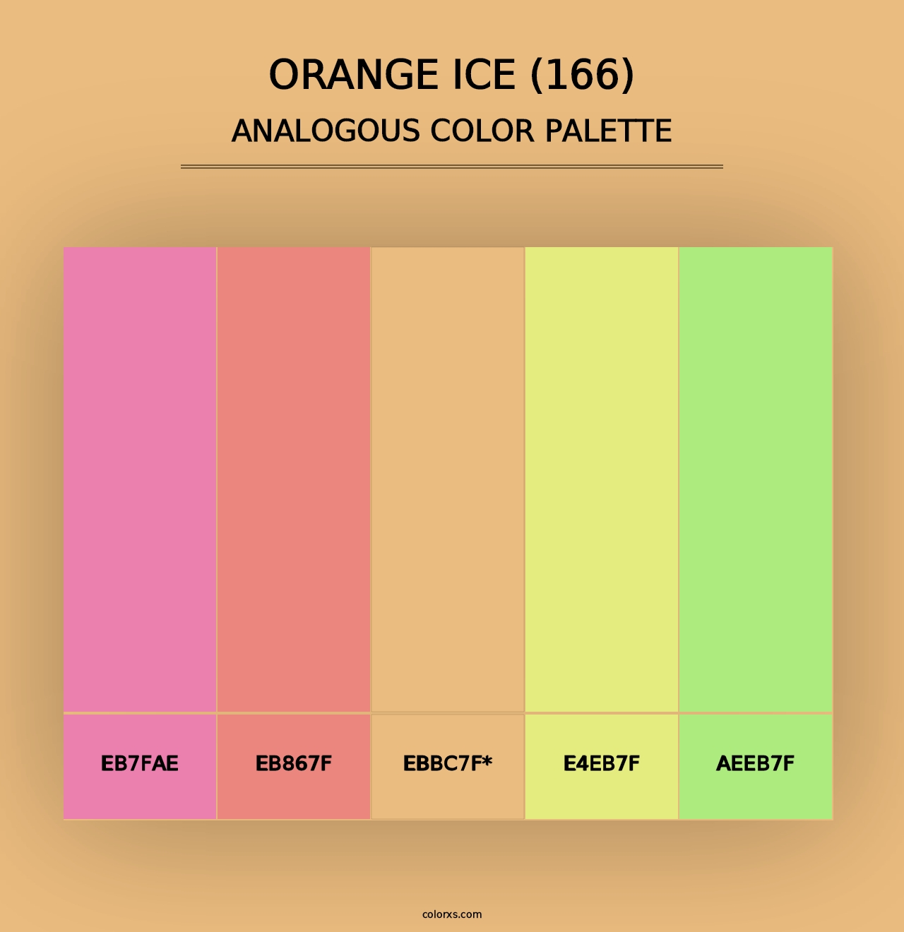 Orange Ice (166) - Analogous Color Palette