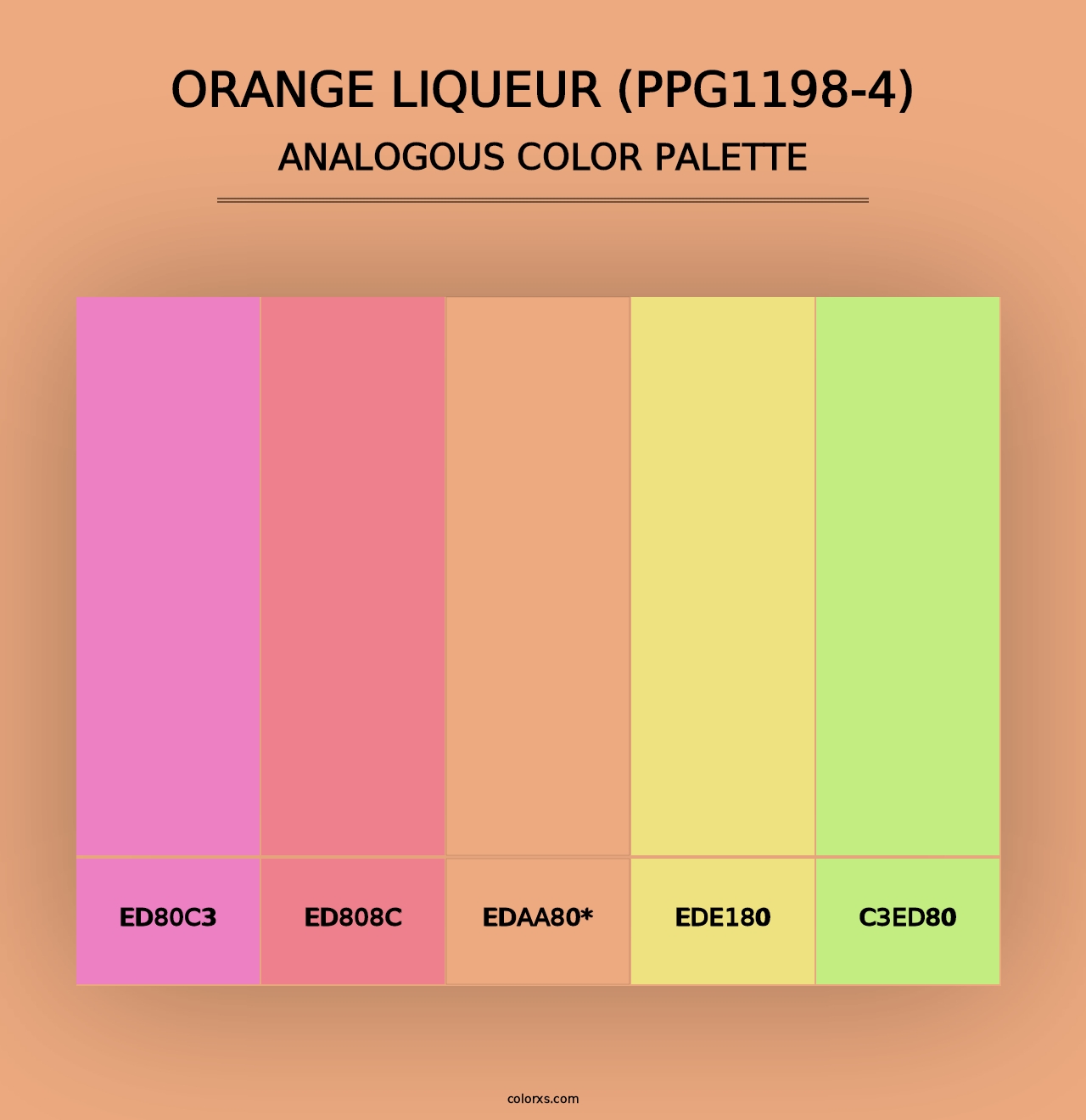 Orange Liqueur (PPG1198-4) - Analogous Color Palette