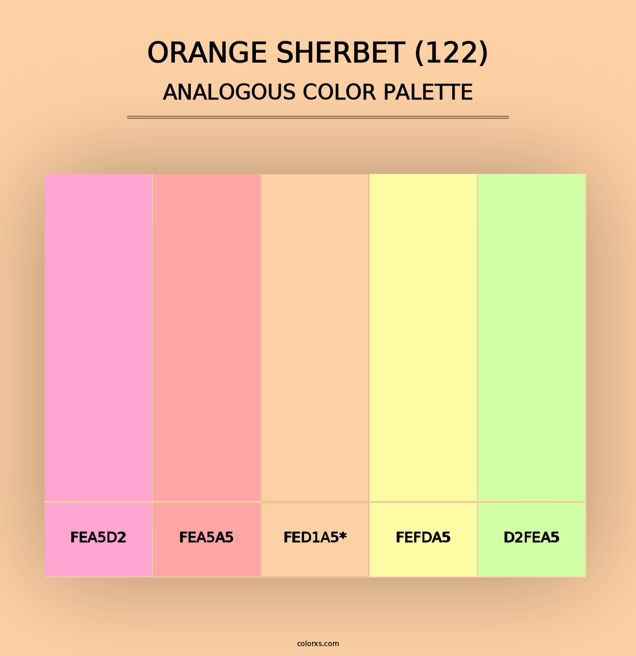 Orange Sherbet (122) - Analogous Color Palette