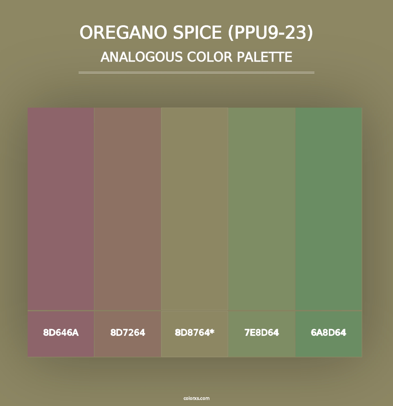 Oregano Spice (PPU9-23) - Analogous Color Palette