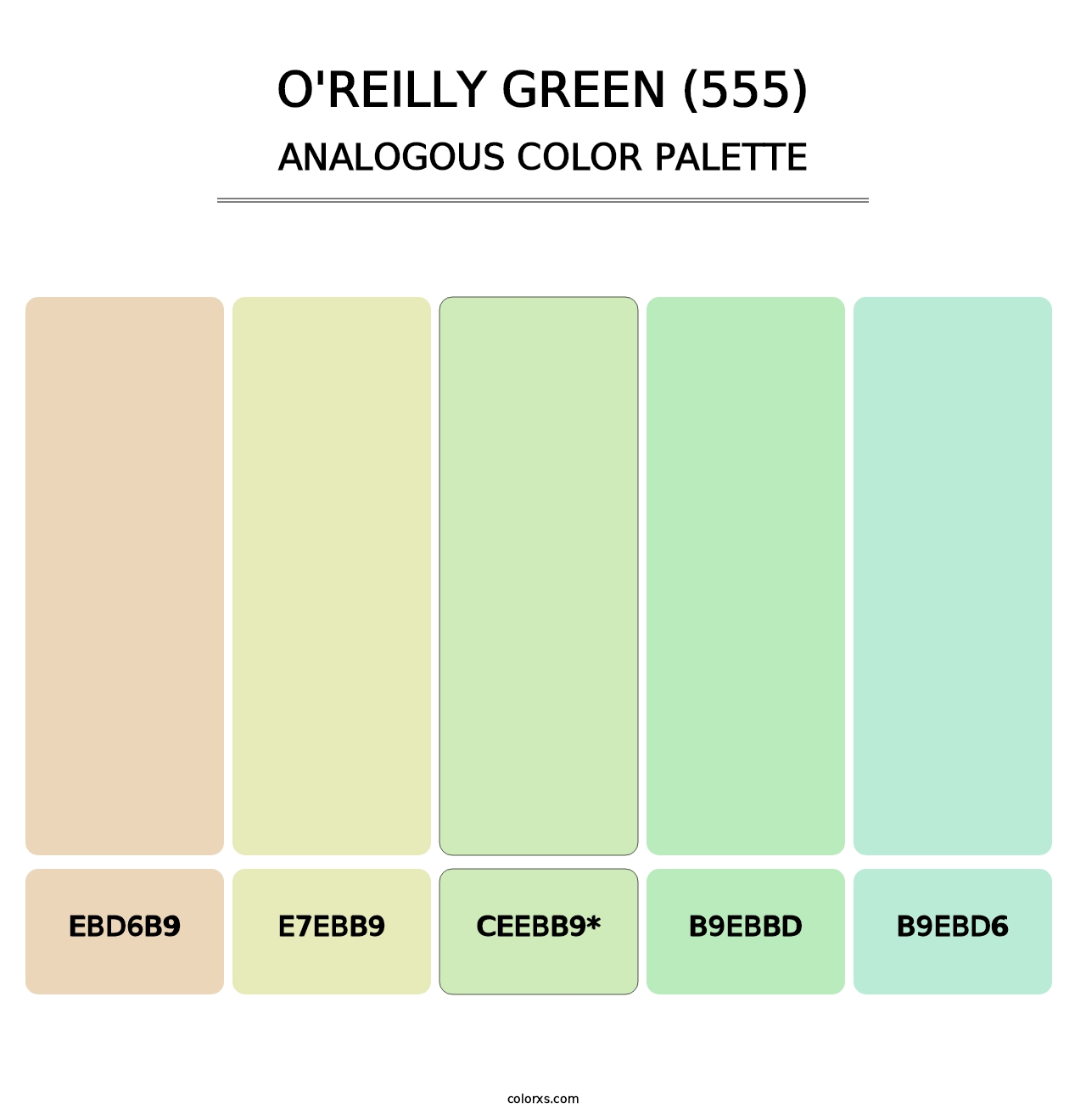 O'Reilly Green (555) - Analogous Color Palette