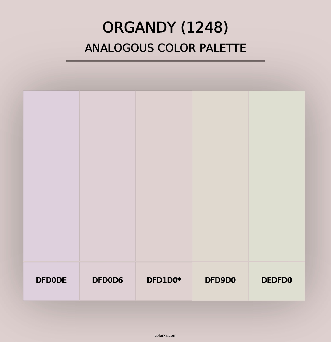 Organdy (1248) - Analogous Color Palette