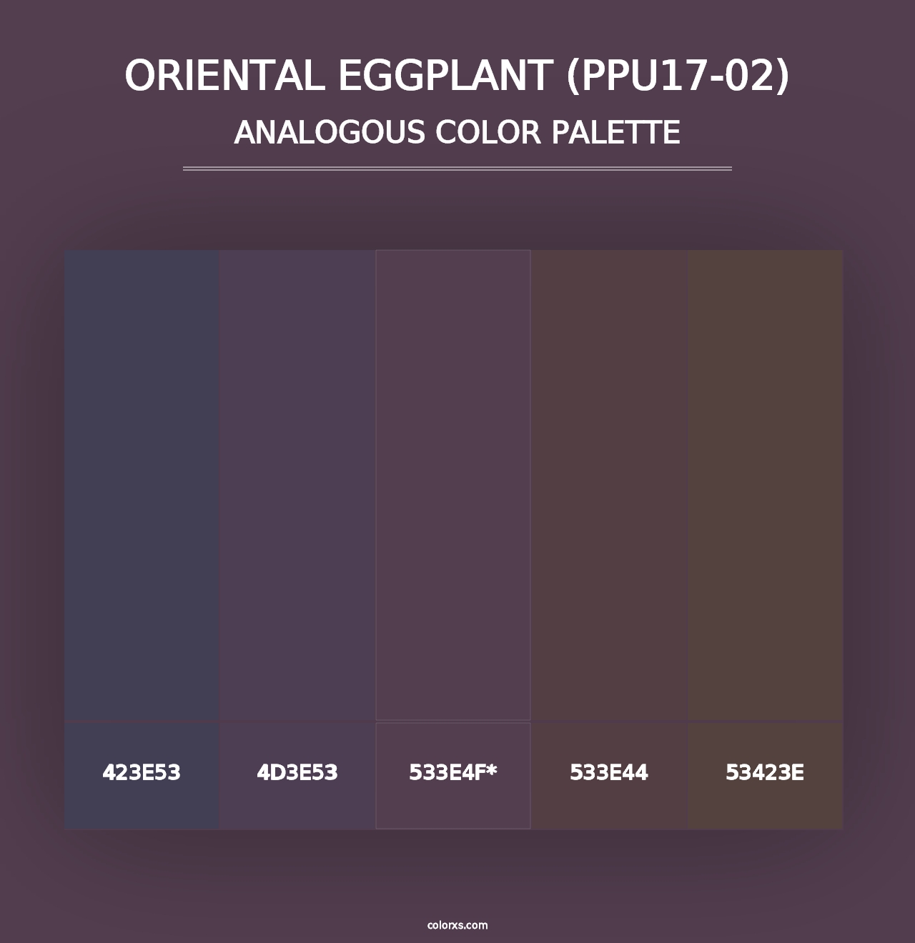 Oriental Eggplant (PPU17-02) - Analogous Color Palette