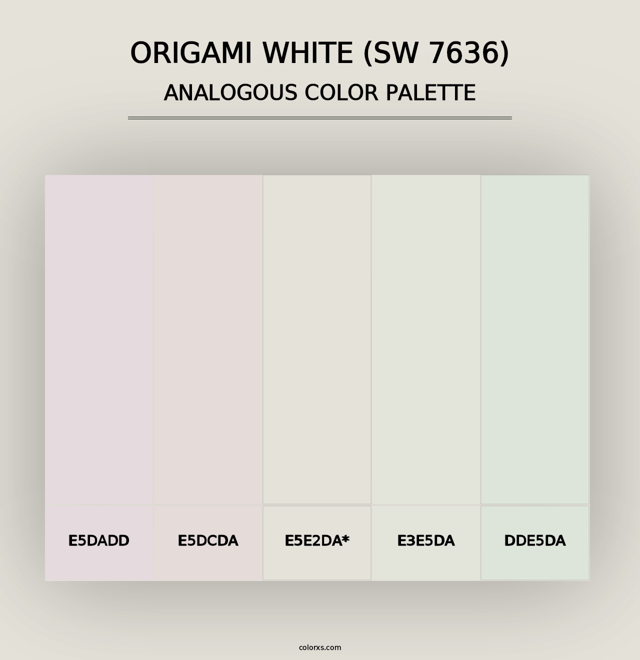 Origami White (SW 7636) - Analogous Color Palette