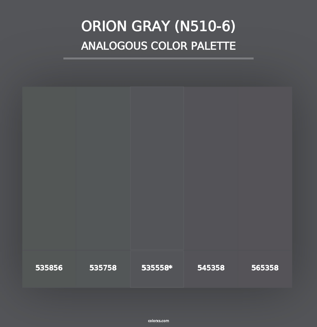 Orion Gray (N510-6) - Analogous Color Palette