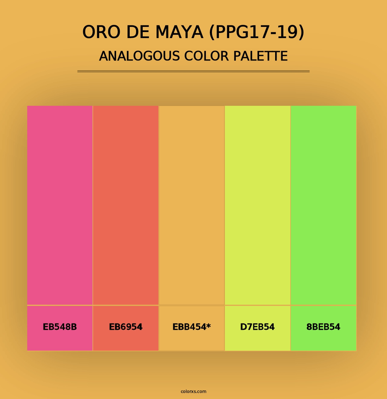 Oro De Maya (PPG17-19) - Analogous Color Palette