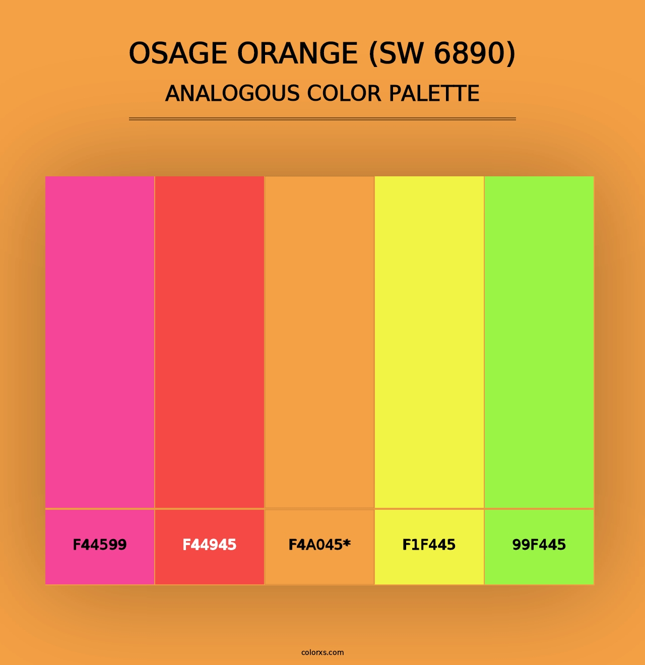 Osage Orange (SW 6890) - Analogous Color Palette