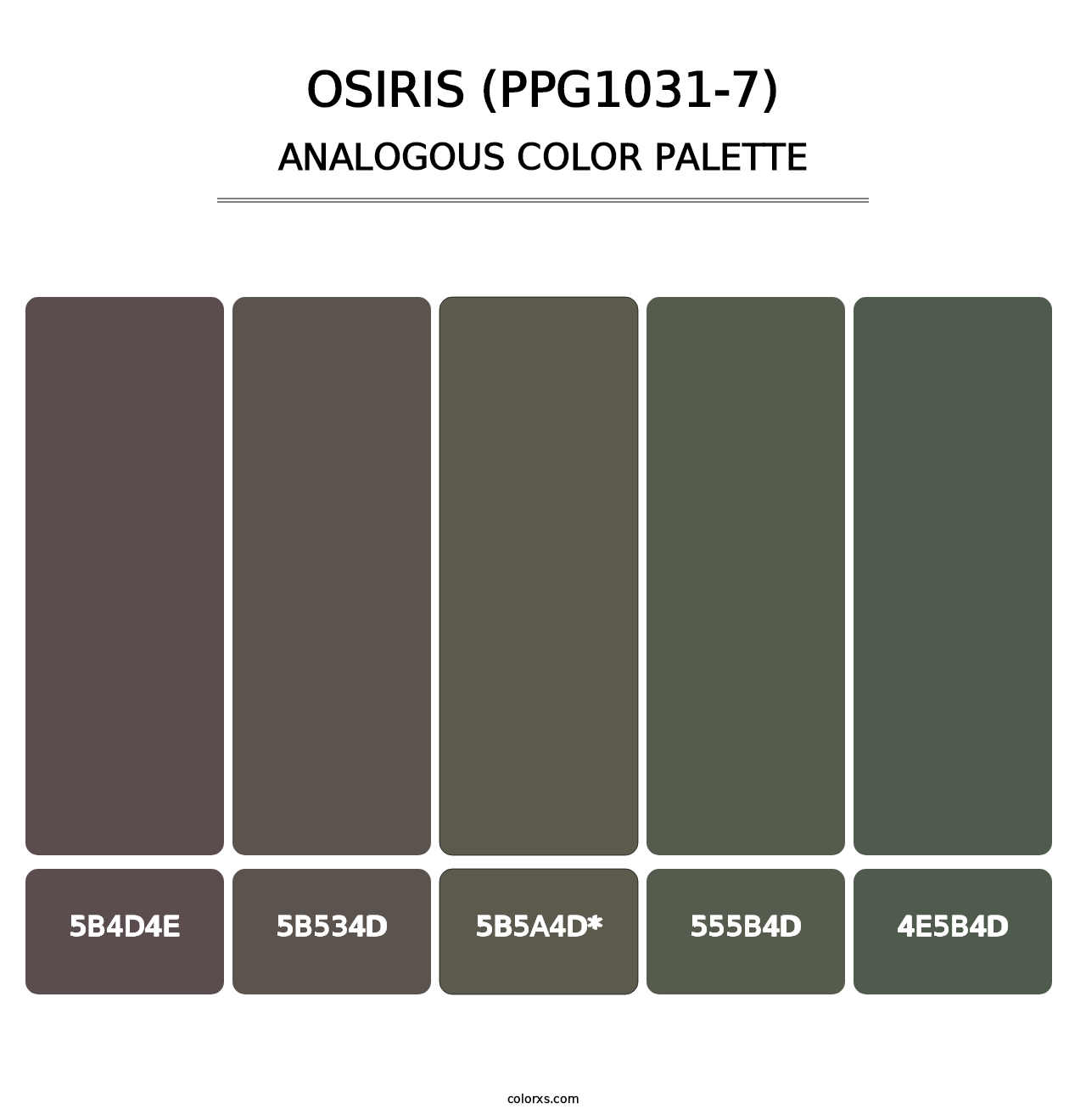 Osiris (PPG1031-7) - Analogous Color Palette