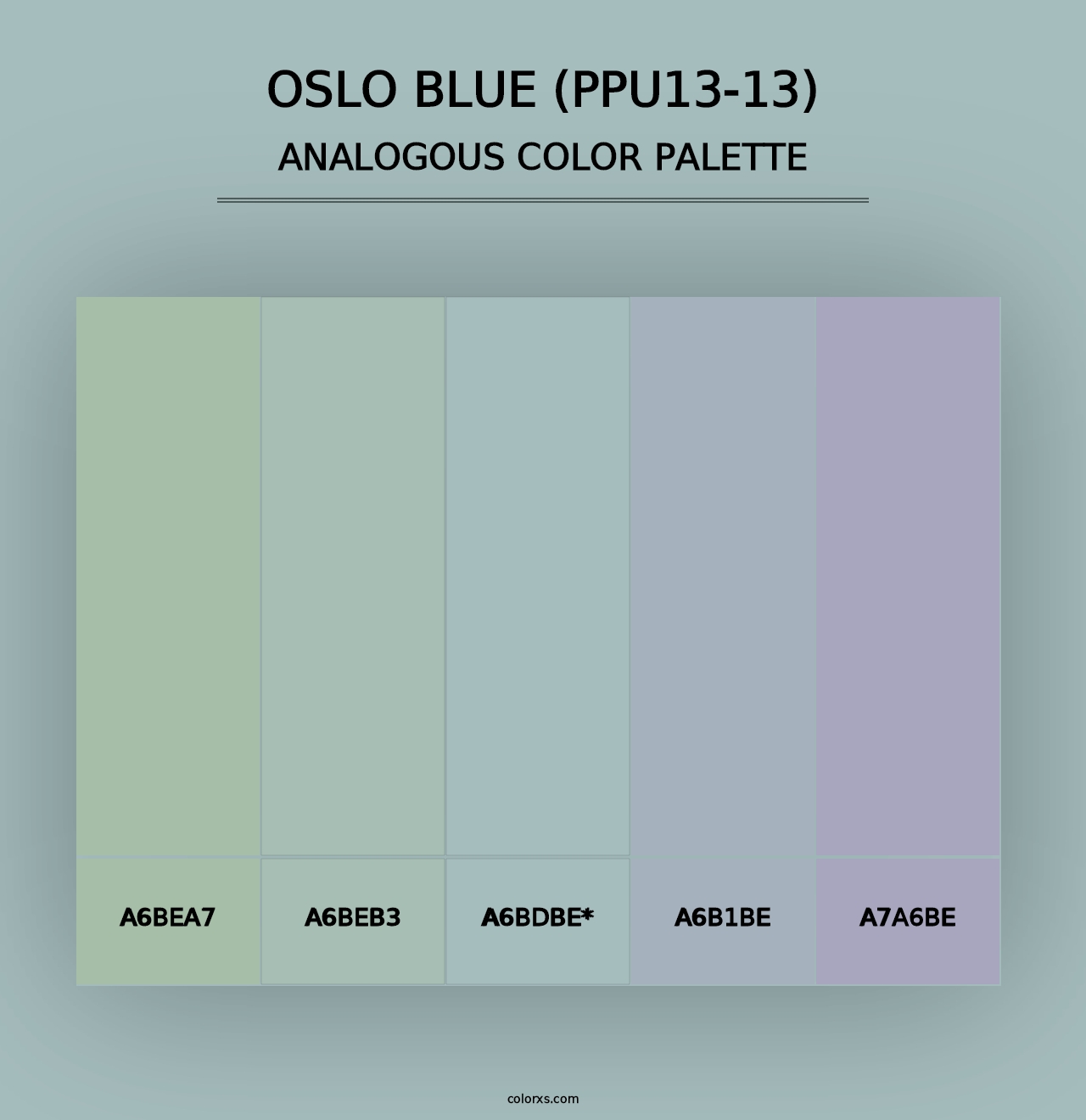 Oslo Blue (PPU13-13) - Analogous Color Palette