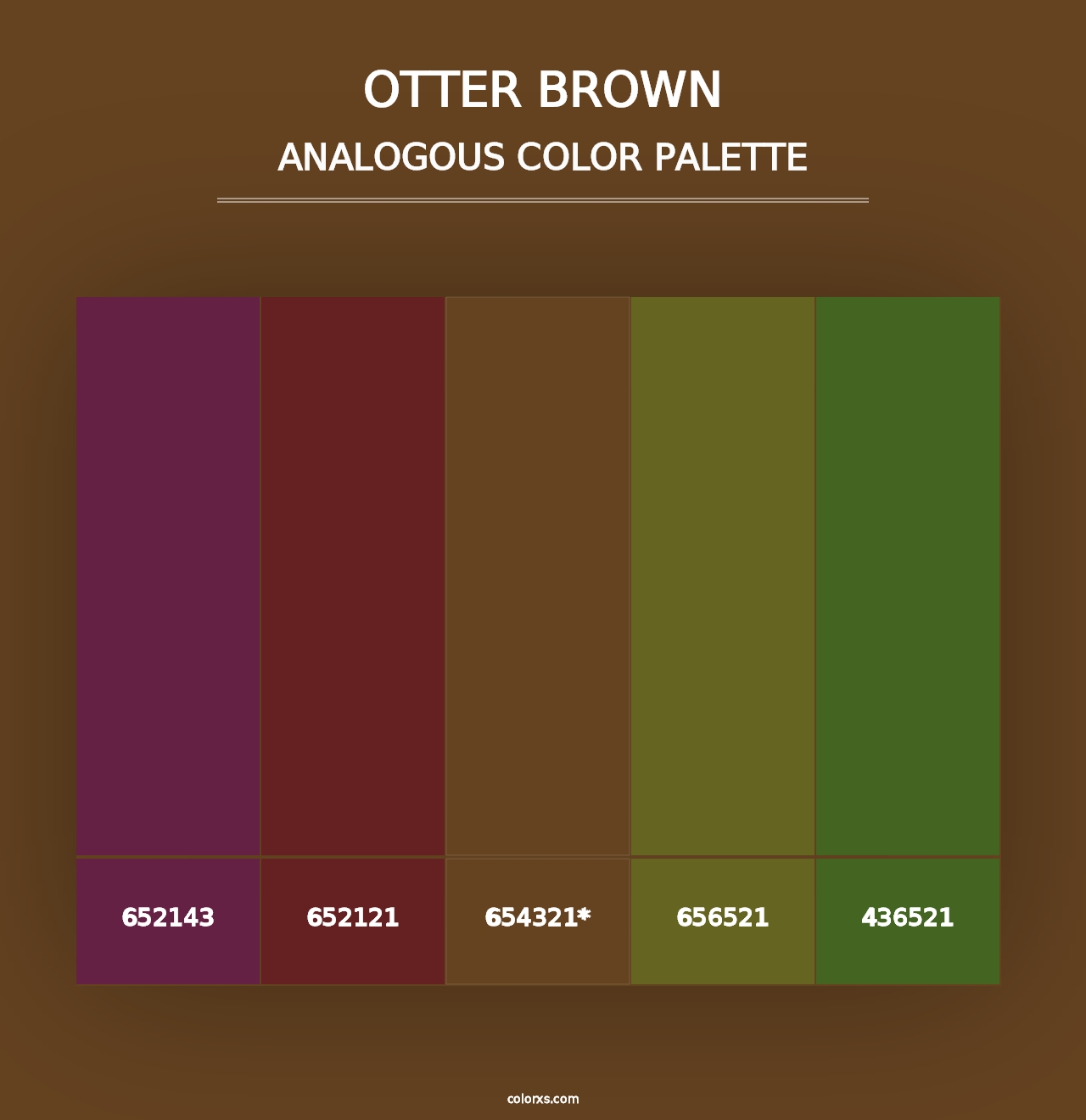 Otter Brown - Analogous Color Palette