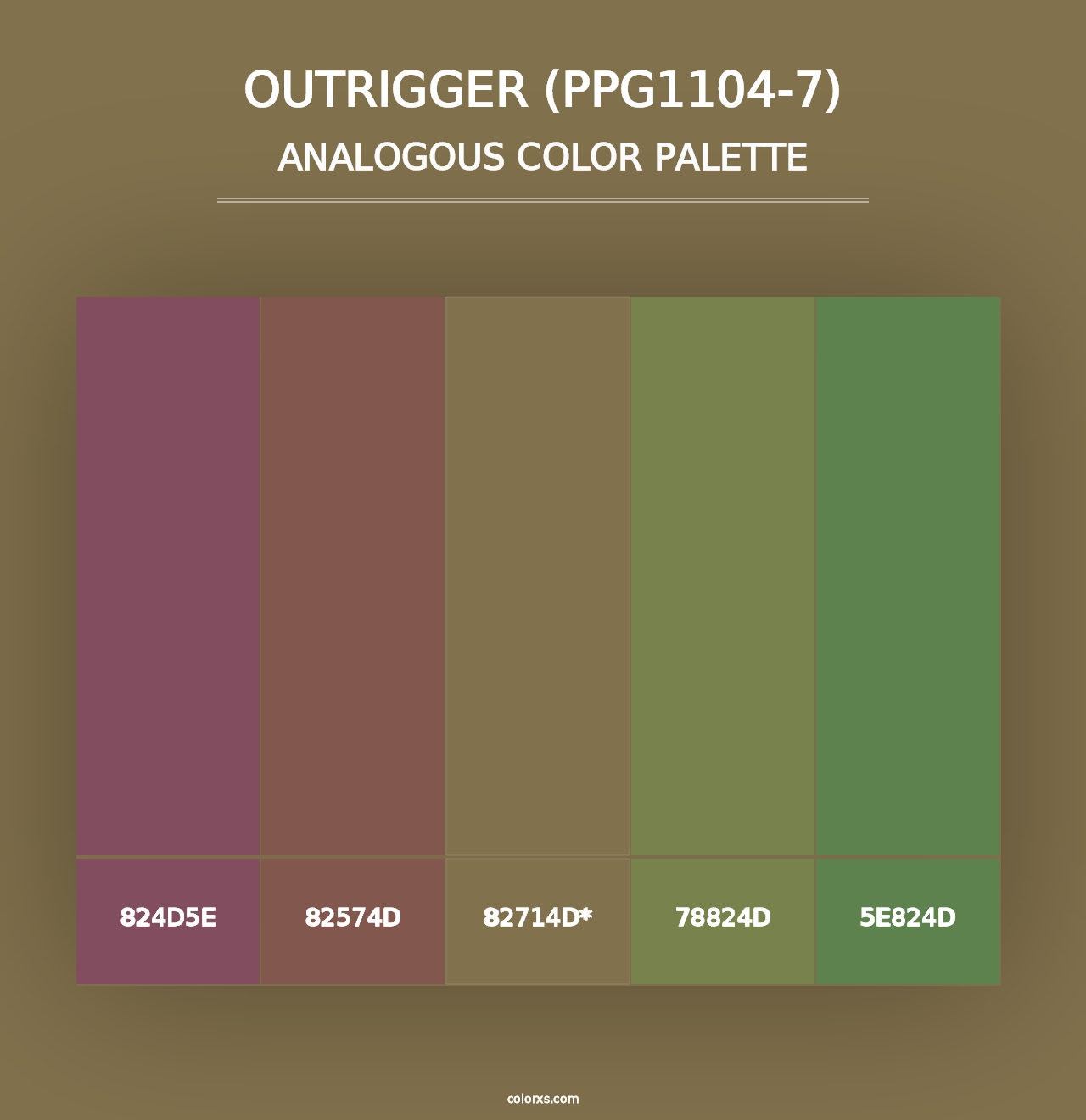 Outrigger (PPG1104-7) - Analogous Color Palette