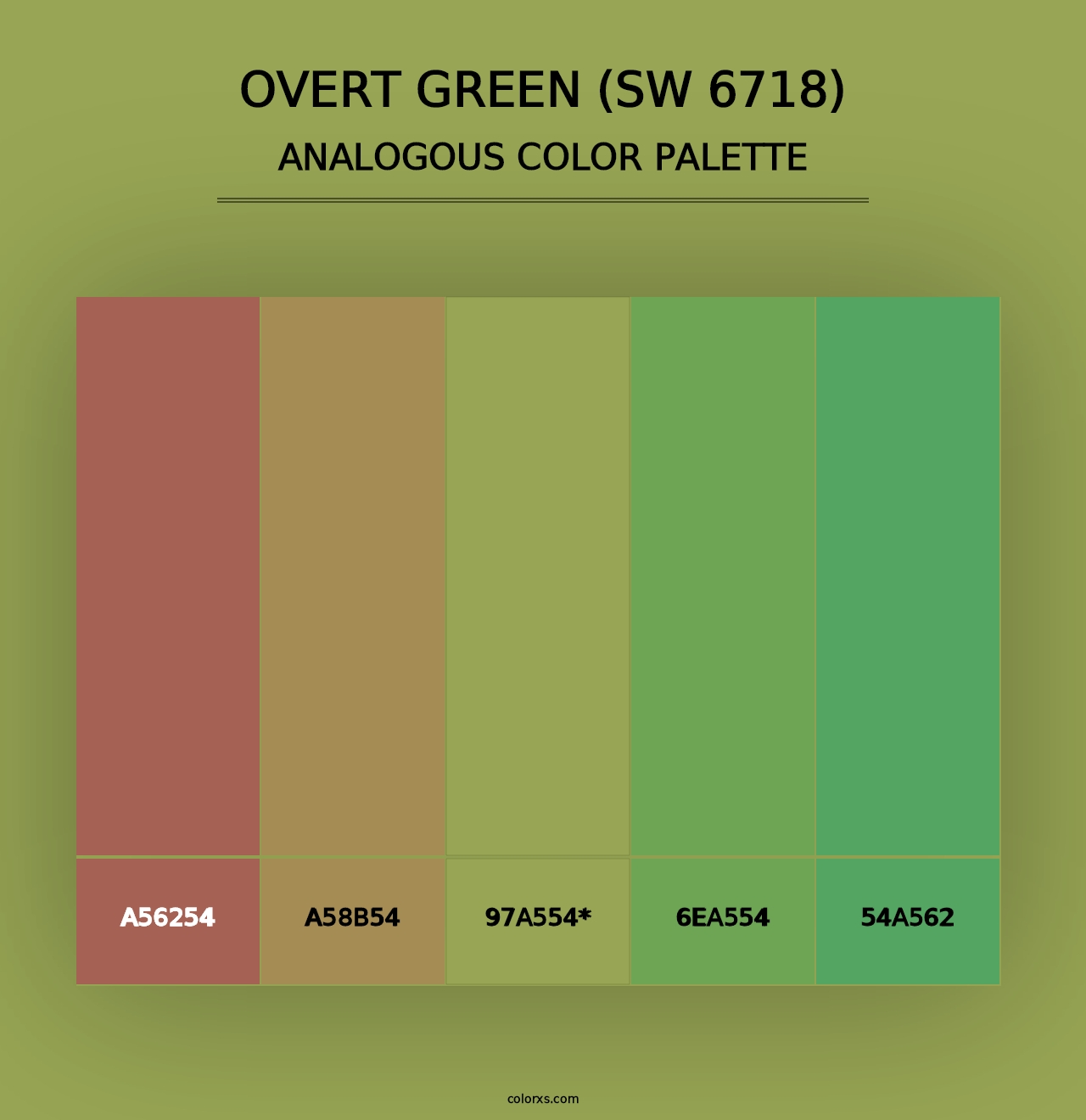 Overt Green (SW 6718) - Analogous Color Palette