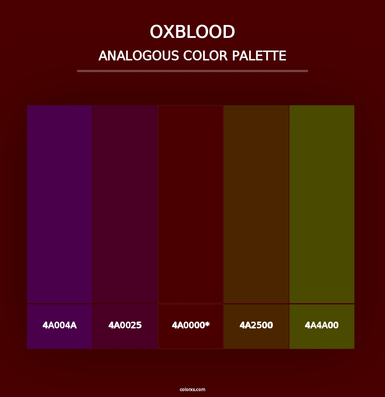 Oxblood - Analogous Color Palette