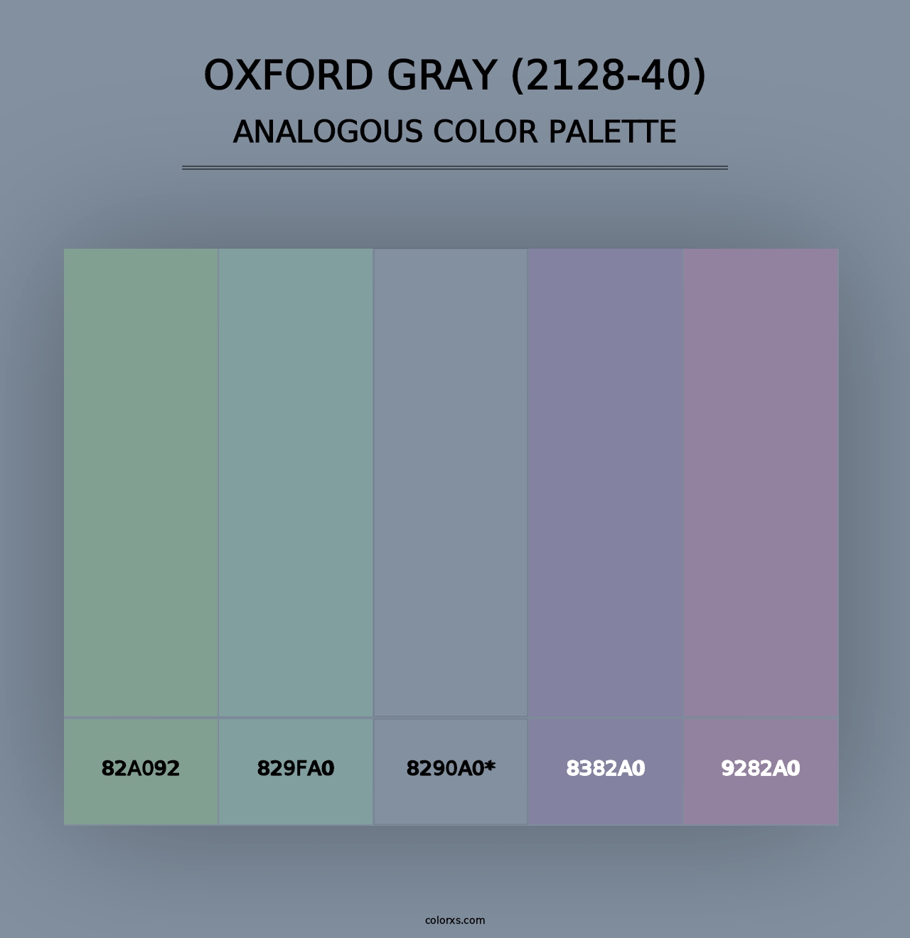 Oxford Gray (2128-40) - Analogous Color Palette