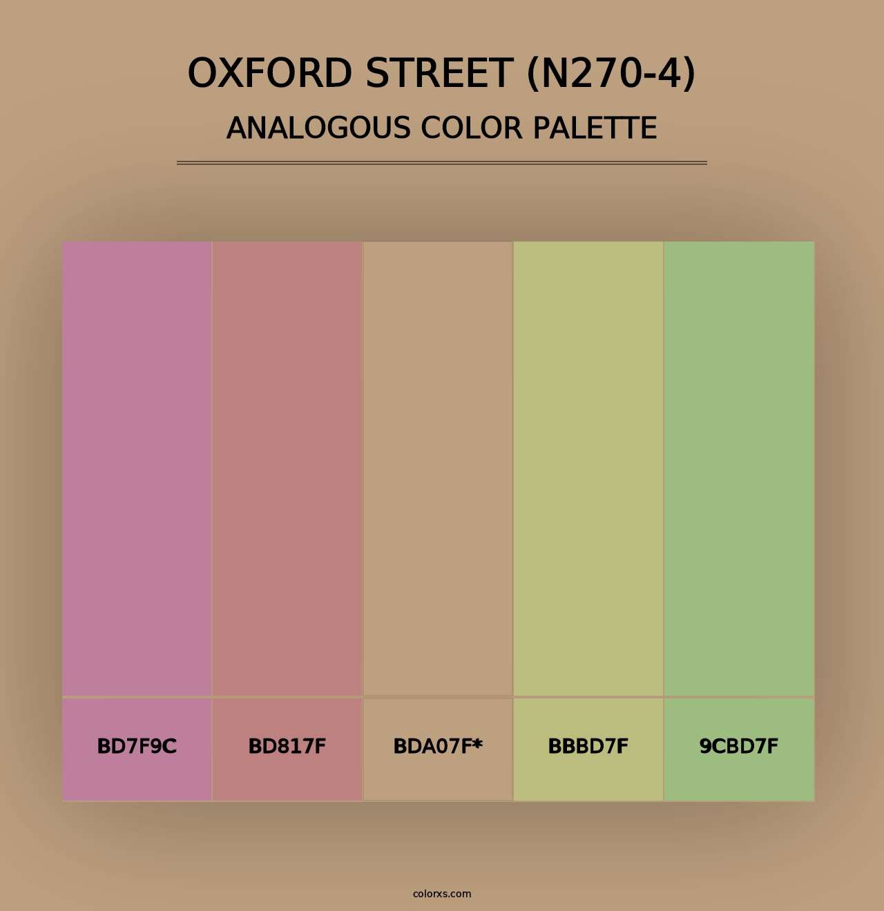 Oxford Street (N270-4) - Analogous Color Palette