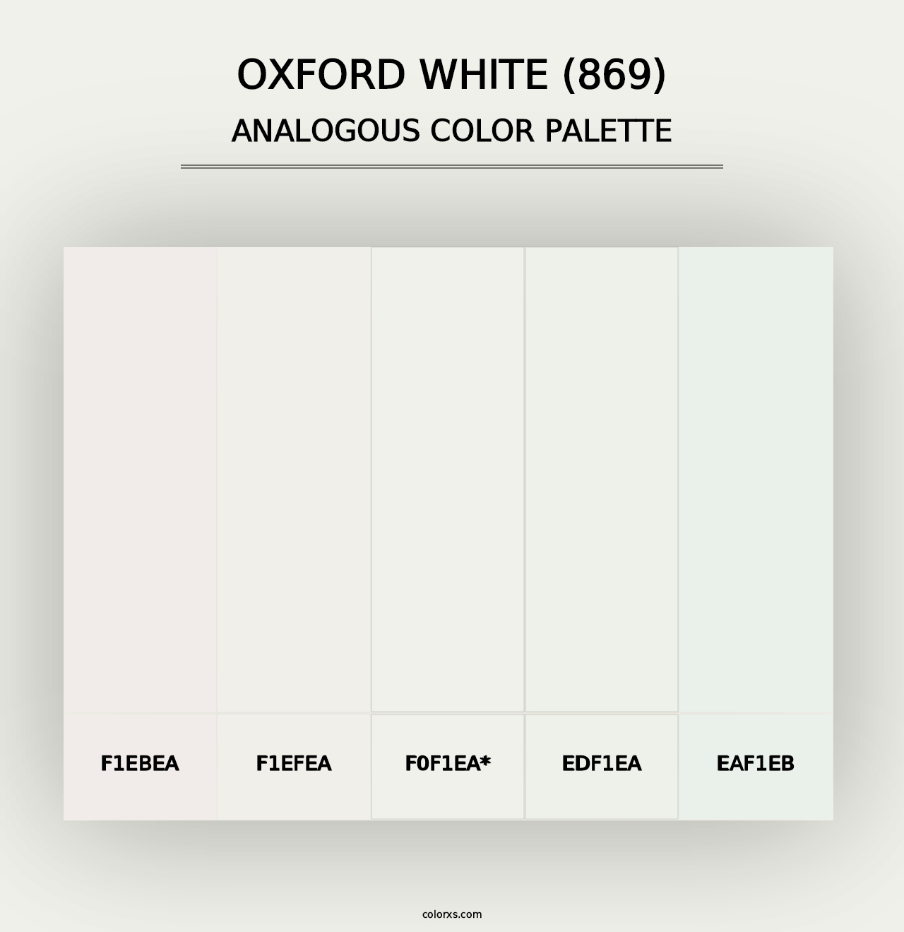 Oxford White (869) - Analogous Color Palette