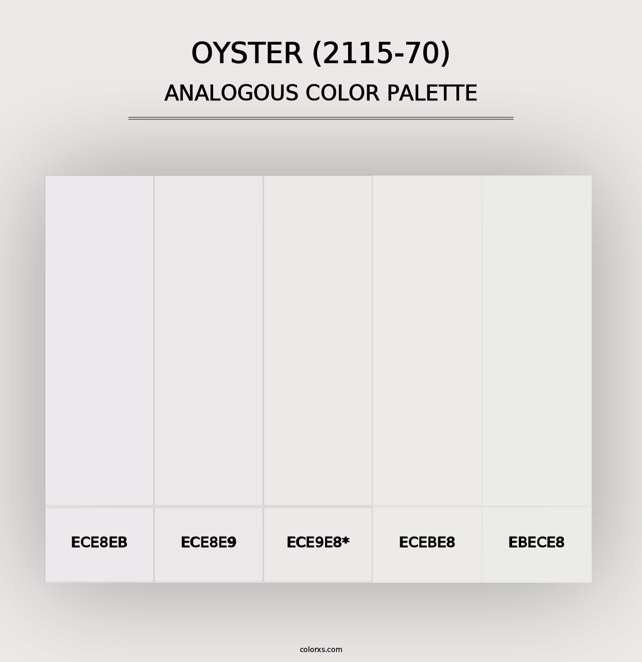 Oyster (2115-70) - Analogous Color Palette