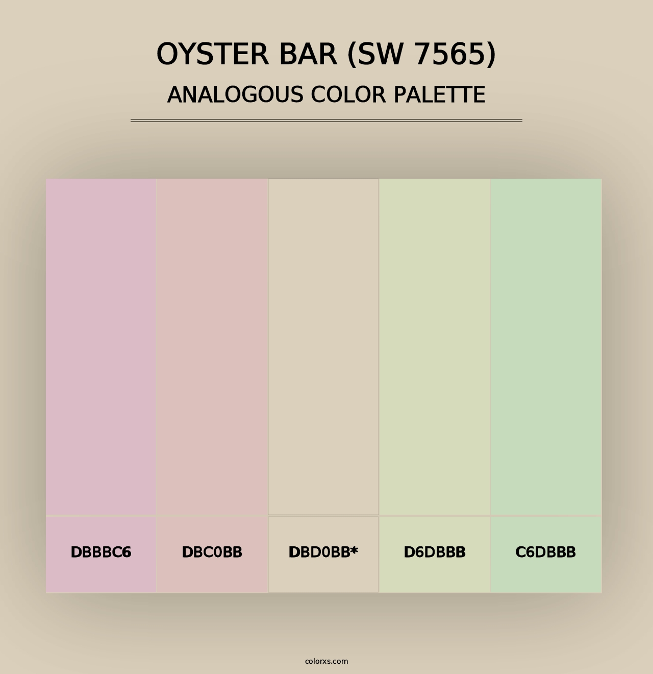 Oyster Bar (SW 7565) - Analogous Color Palette