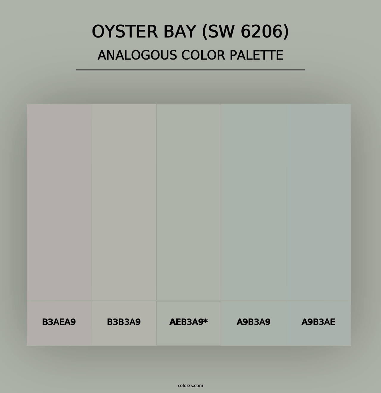 Oyster Bay (SW 6206) - Analogous Color Palette