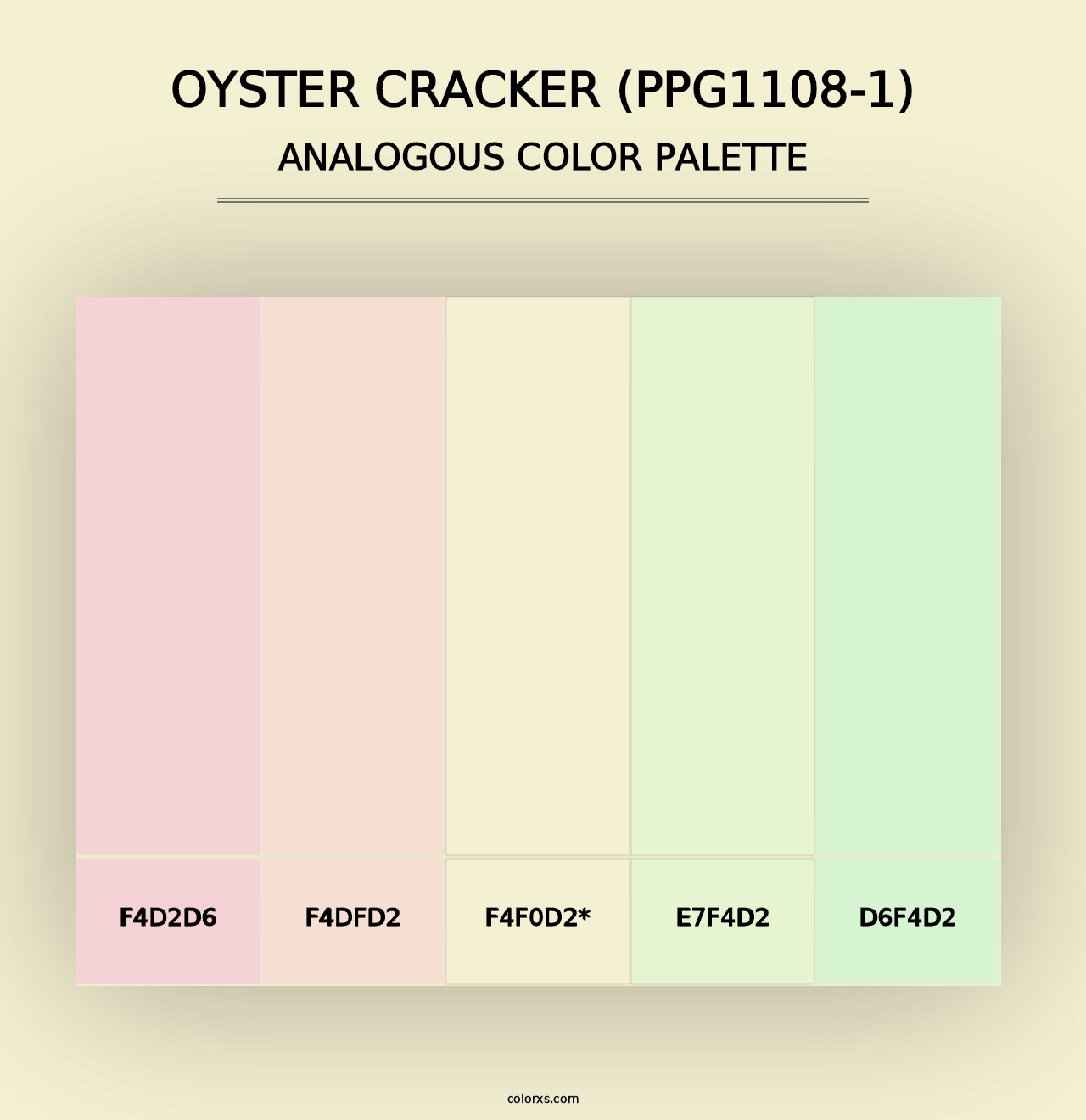 Oyster Cracker (PPG1108-1) - Analogous Color Palette