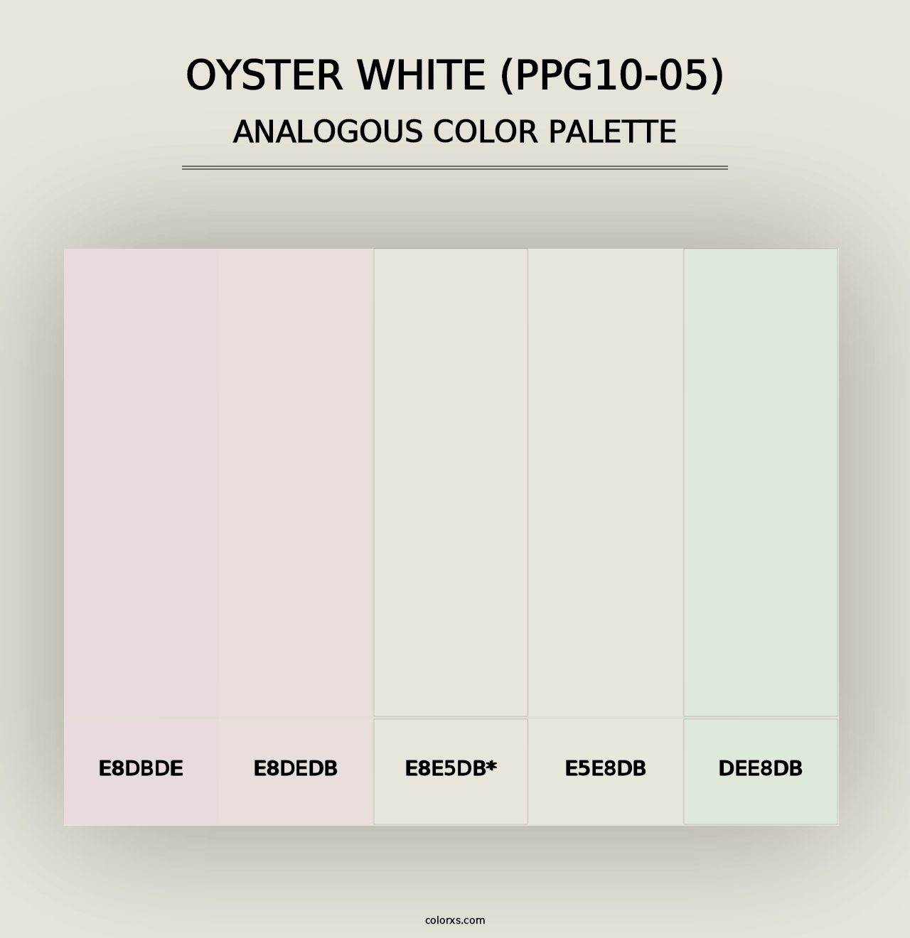 Oyster White (PPG10-05) - Analogous Color Palette