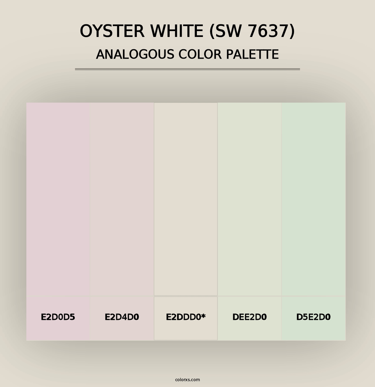 Oyster White (SW 7637) - Analogous Color Palette