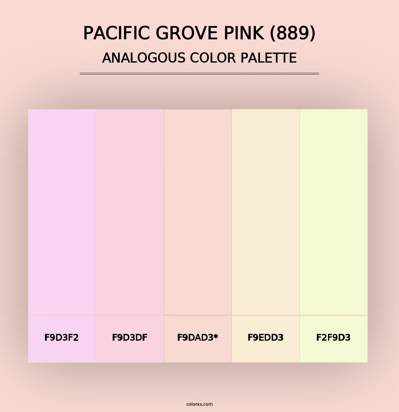 Pacific Grove Pink (889) - Analogous Color Palette