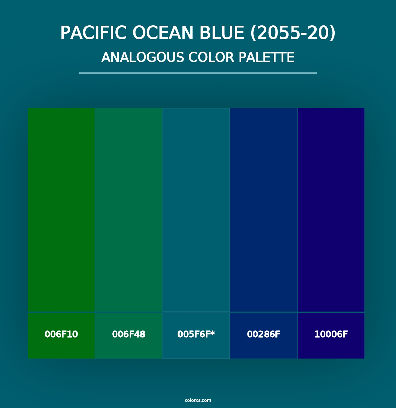 Pacific Ocean Blue (2055-20) - Analogous Color Palette