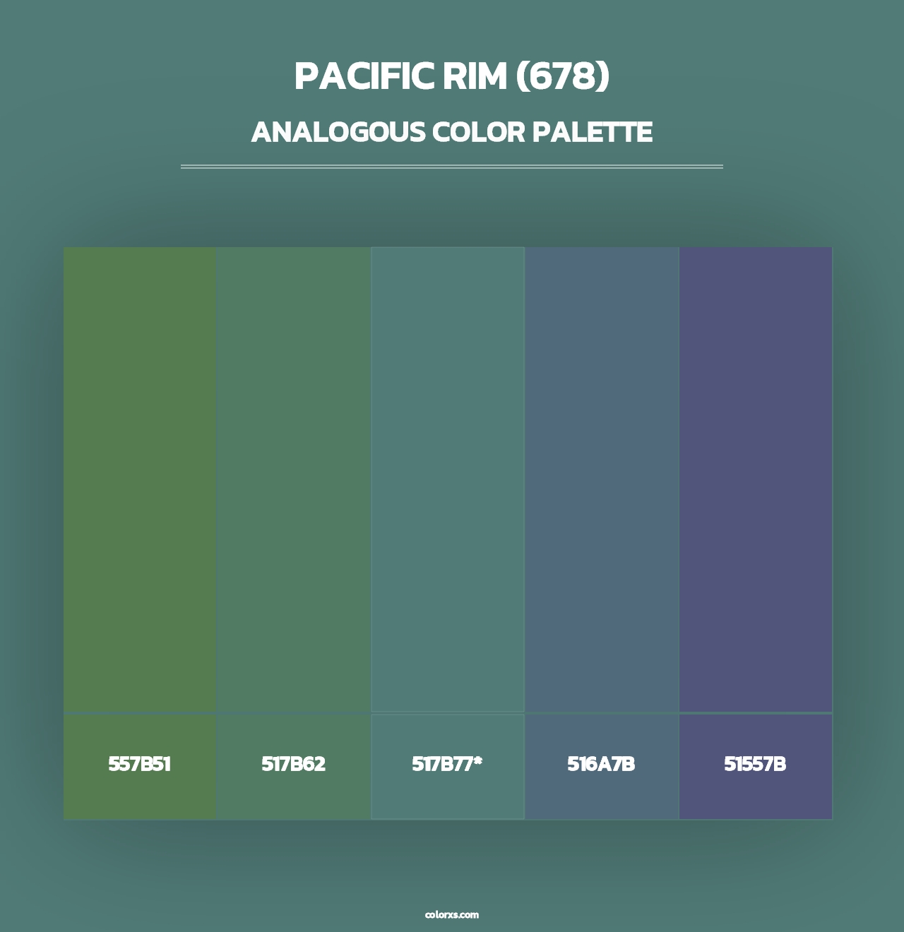 Pacific Rim (678) - Analogous Color Palette