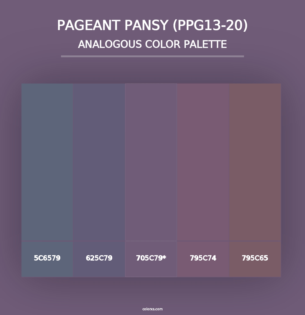 Pageant Pansy (PPG13-20) - Analogous Color Palette