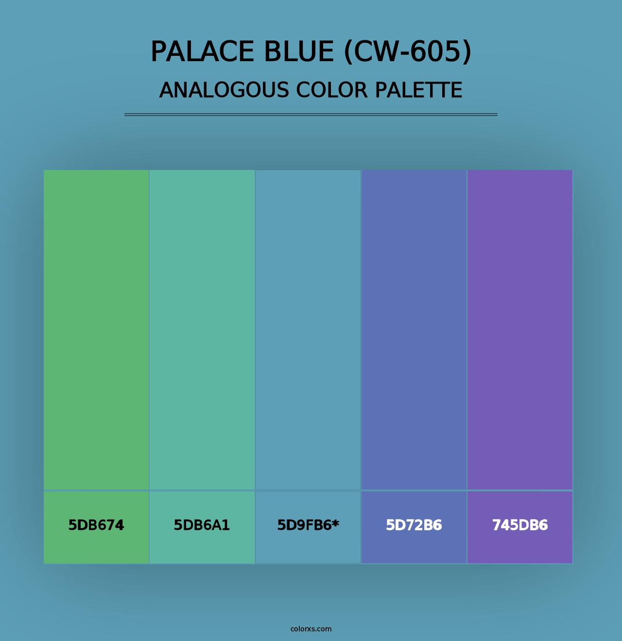 Palace Blue (CW-605) - Analogous Color Palette