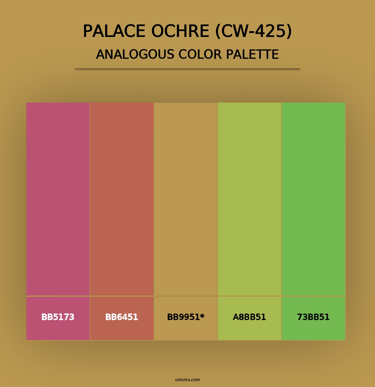 Palace Ochre (CW-425) - Analogous Color Palette