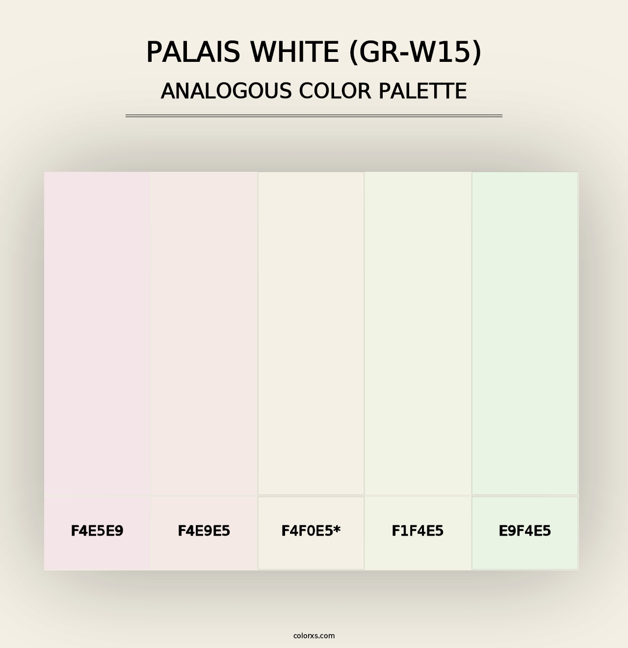 Palais White (GR-W15) - Analogous Color Palette