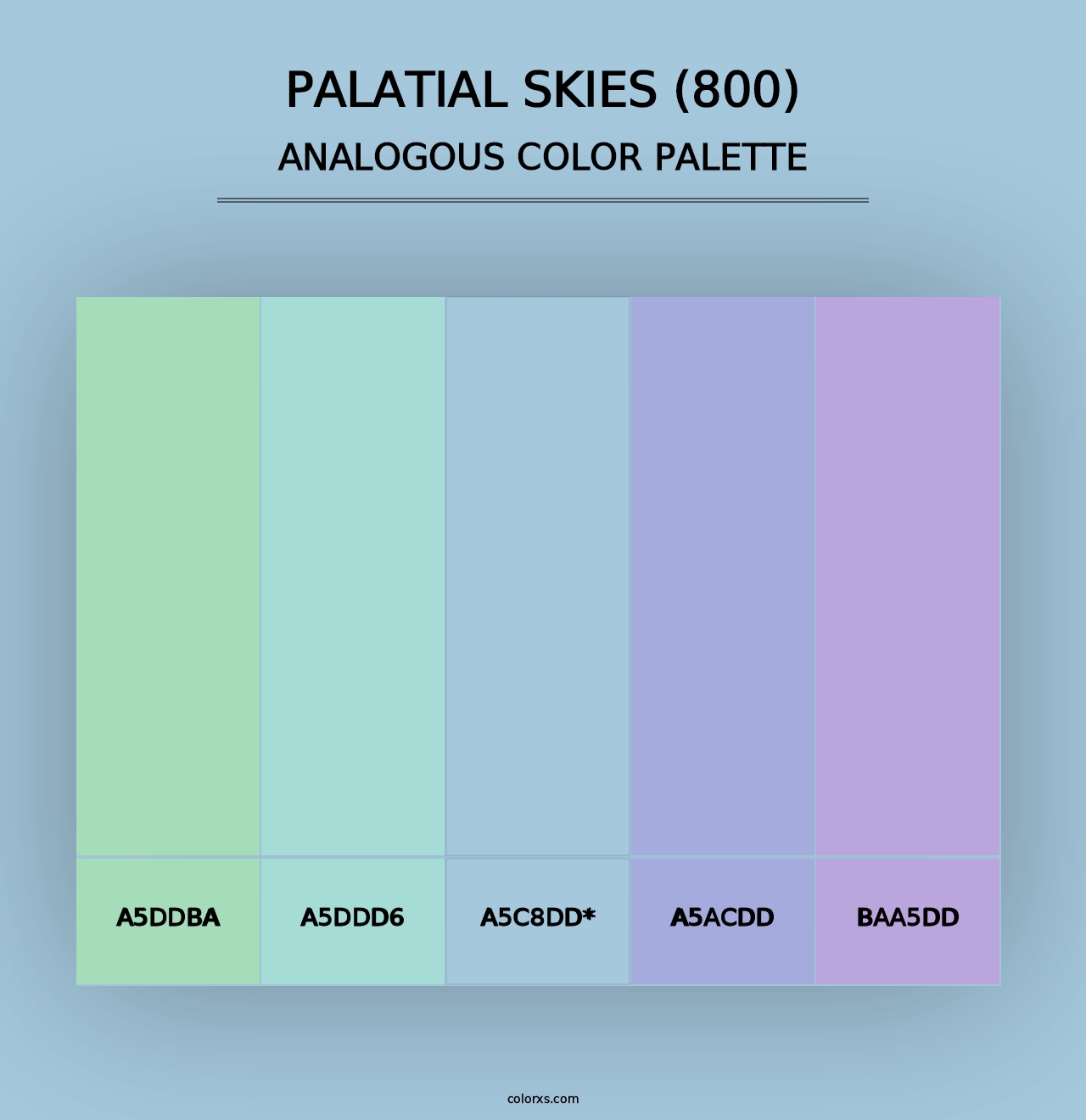 Palatial Skies (800) - Analogous Color Palette