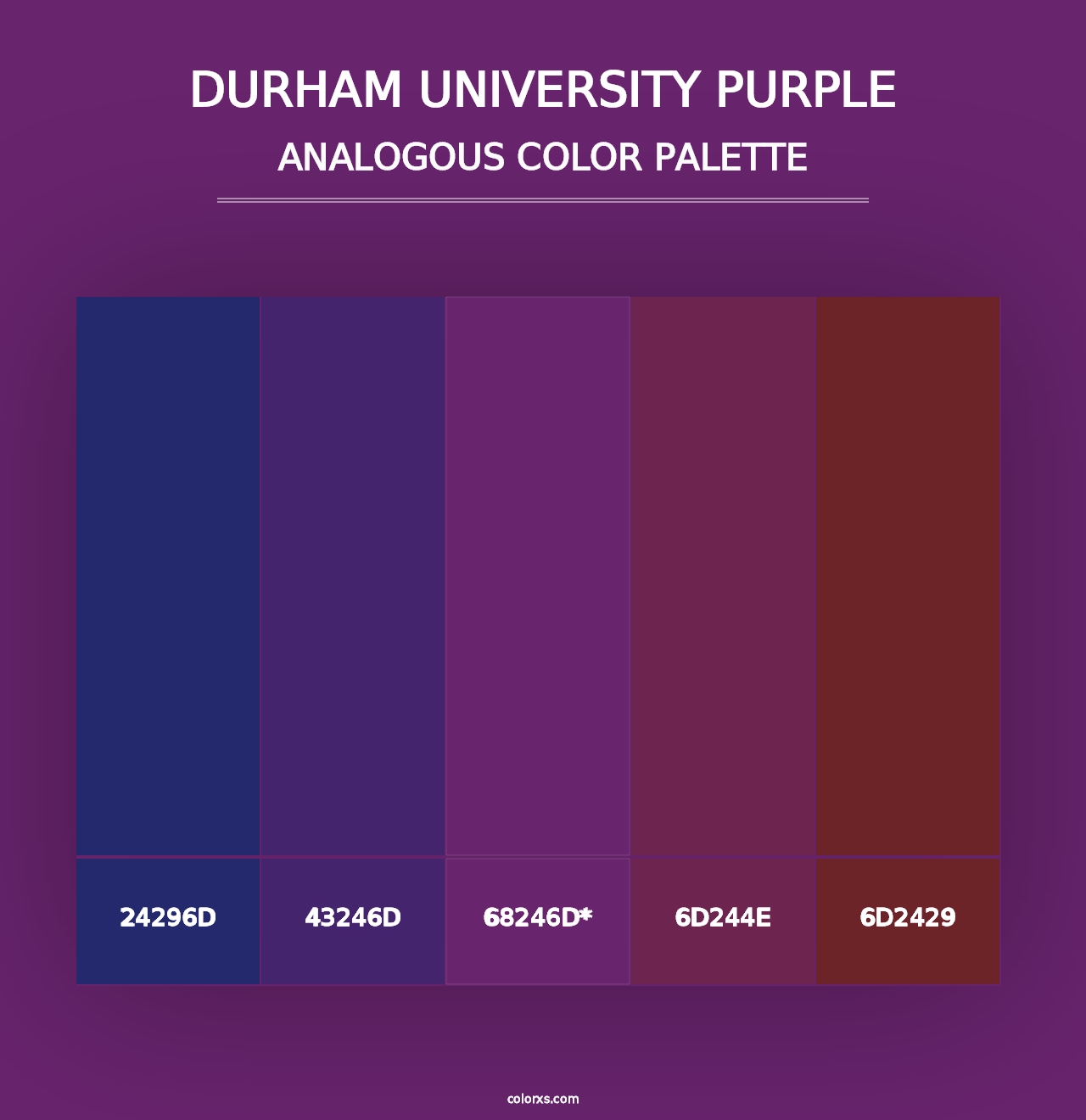 Durham University Purple - Analogous Color Palette