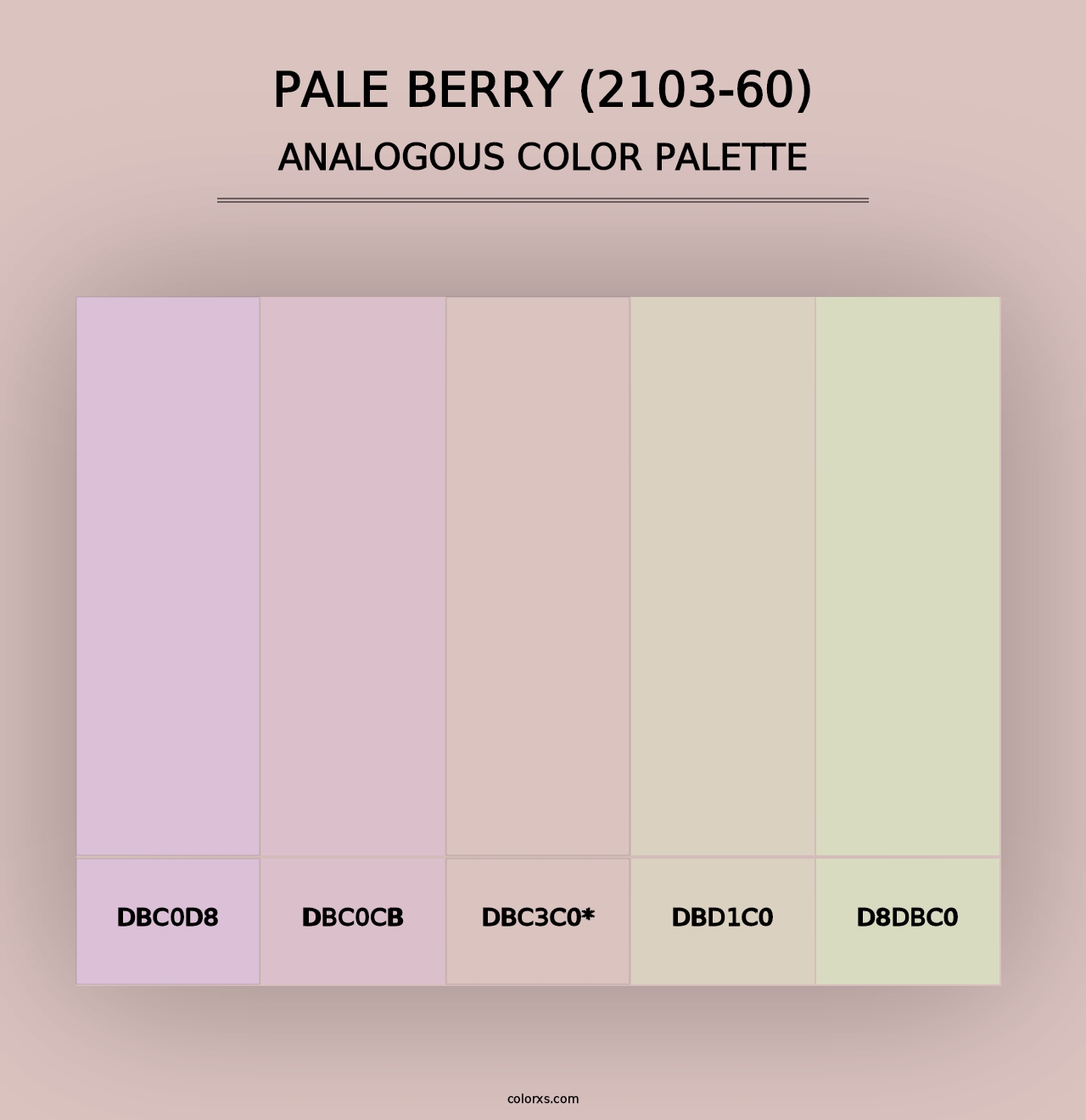 Pale Berry (2103-60) - Analogous Color Palette