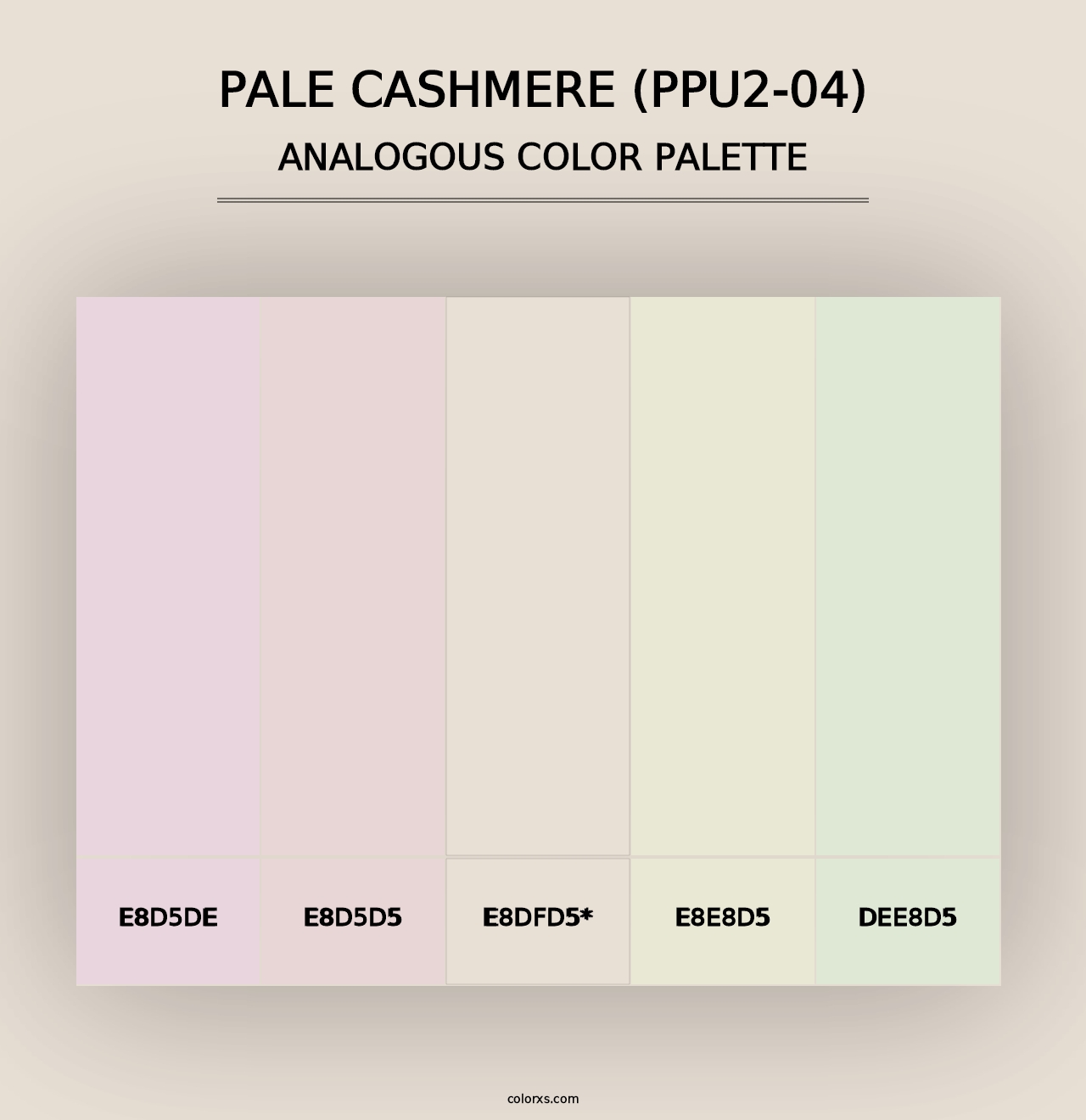 Pale Cashmere (PPU2-04) - Analogous Color Palette