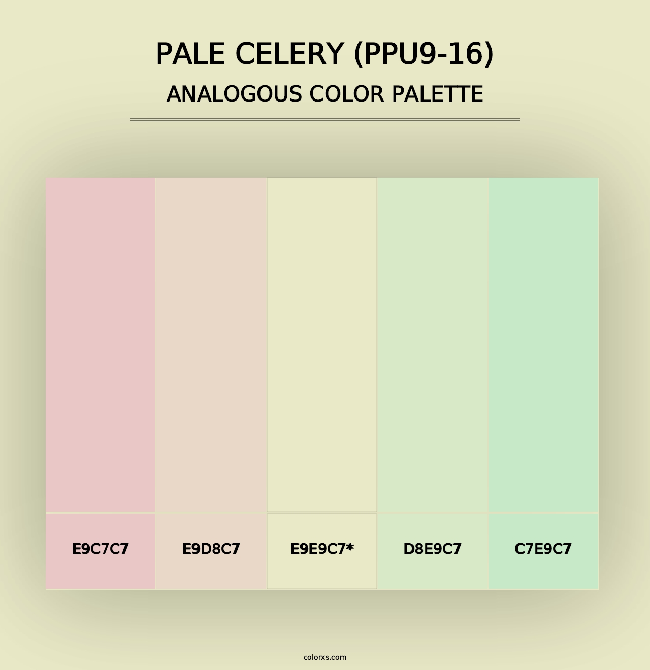 Pale Celery (PPU9-16) - Analogous Color Palette