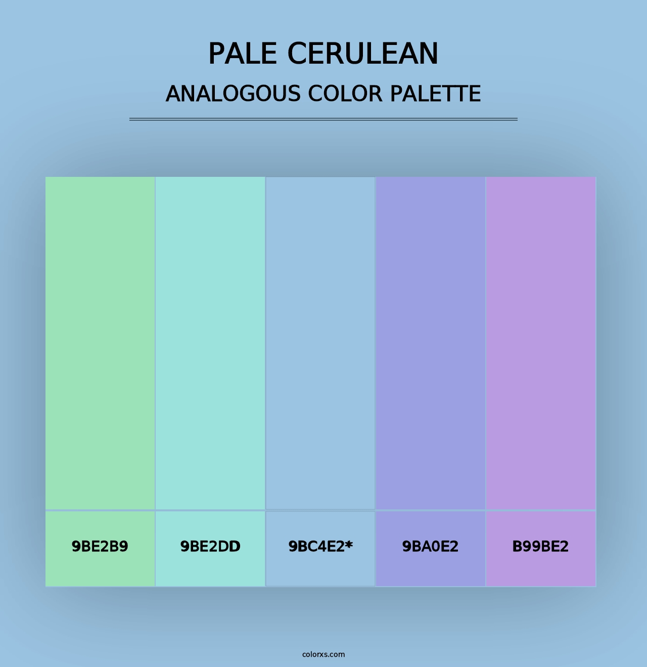 Pale Cerulean - Analogous Color Palette