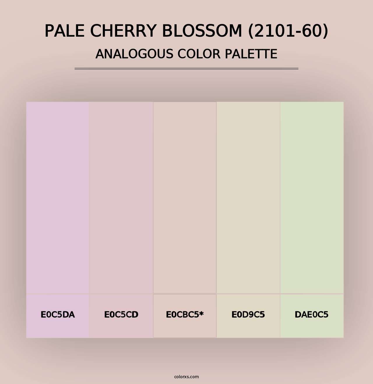 Pale Cherry Blossom (2101-60) - Analogous Color Palette