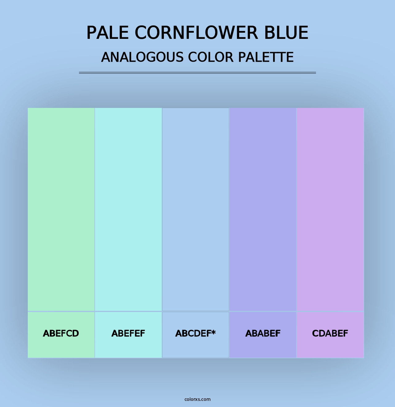 Pale Cornflower Blue - Analogous Color Palette