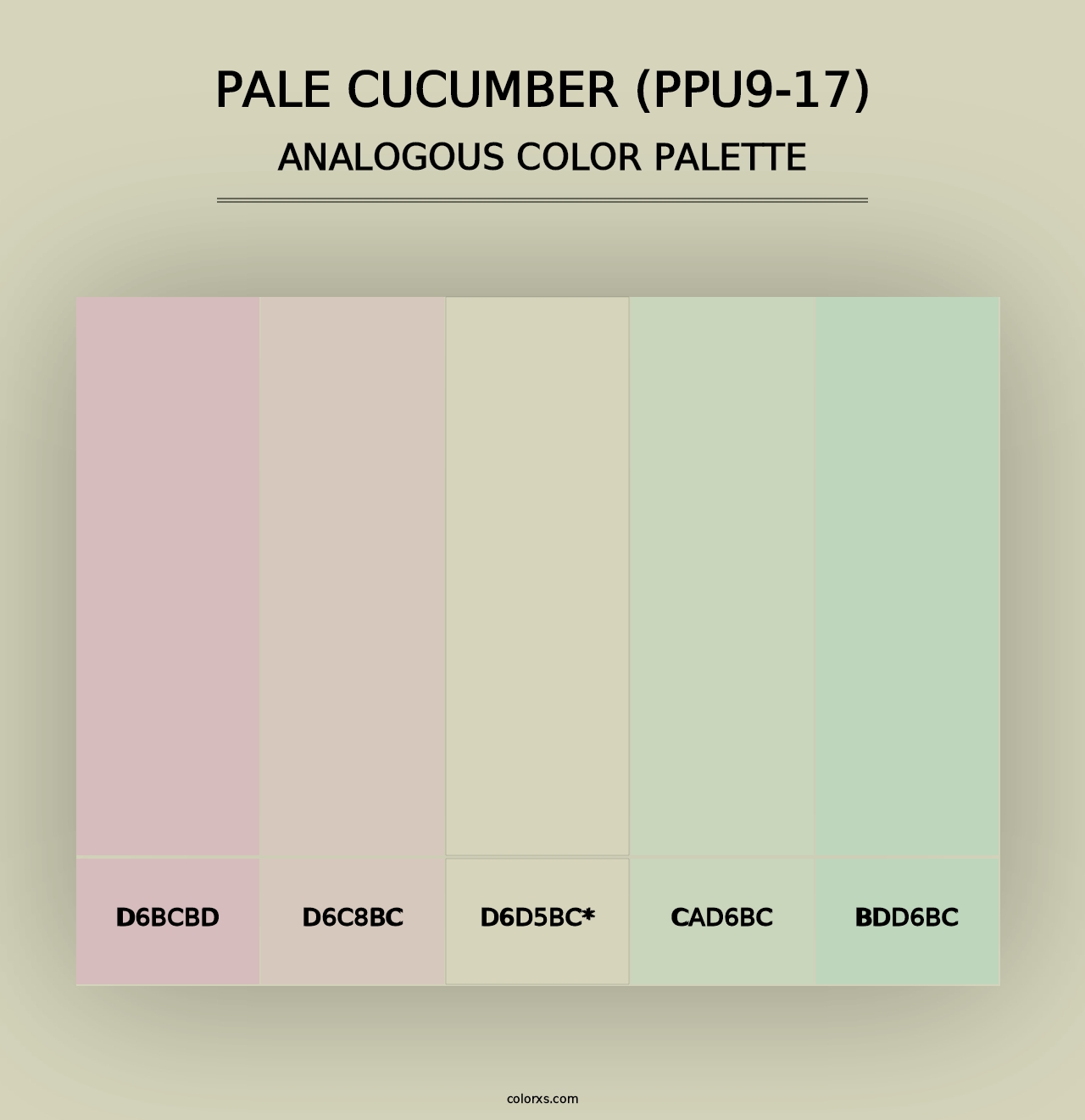 Pale Cucumber (PPU9-17) - Analogous Color Palette