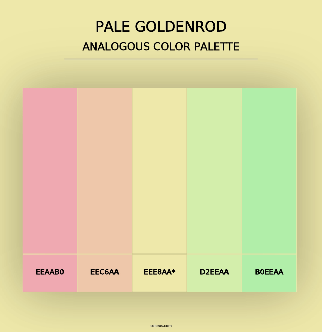 Pale Goldenrod - Analogous Color Palette